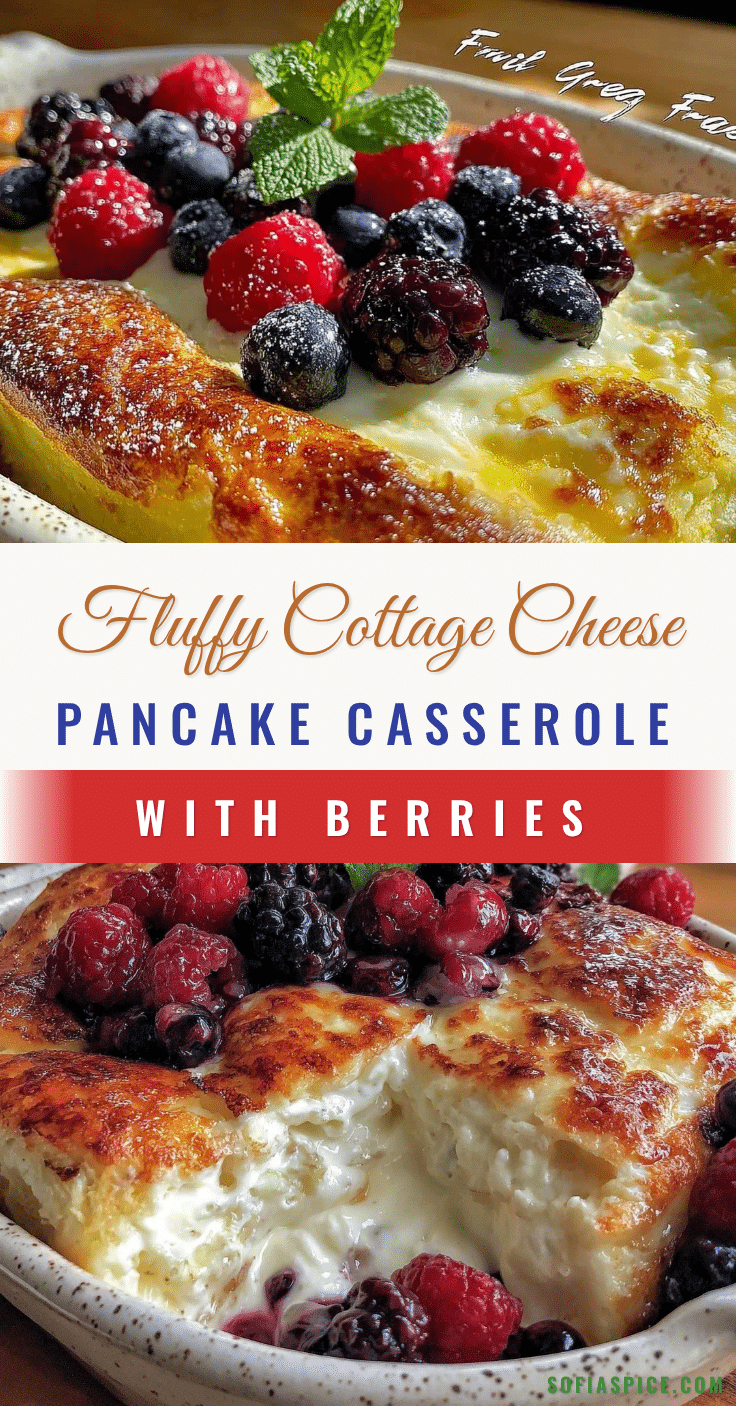 fluffy cottage cheese pancake casserole recipe