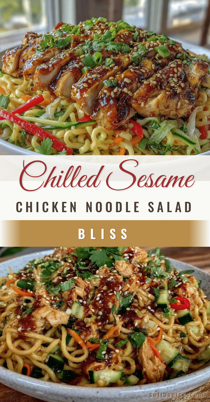 fresh cold sesame chicken noodle salad recipe