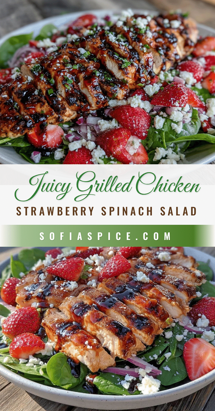 fresh grilled chicken strawberry spinach salad recipe