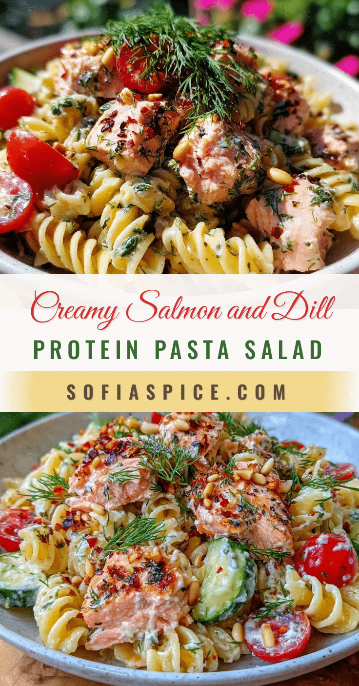 fresh salmon and dill protein pasta salad recipe