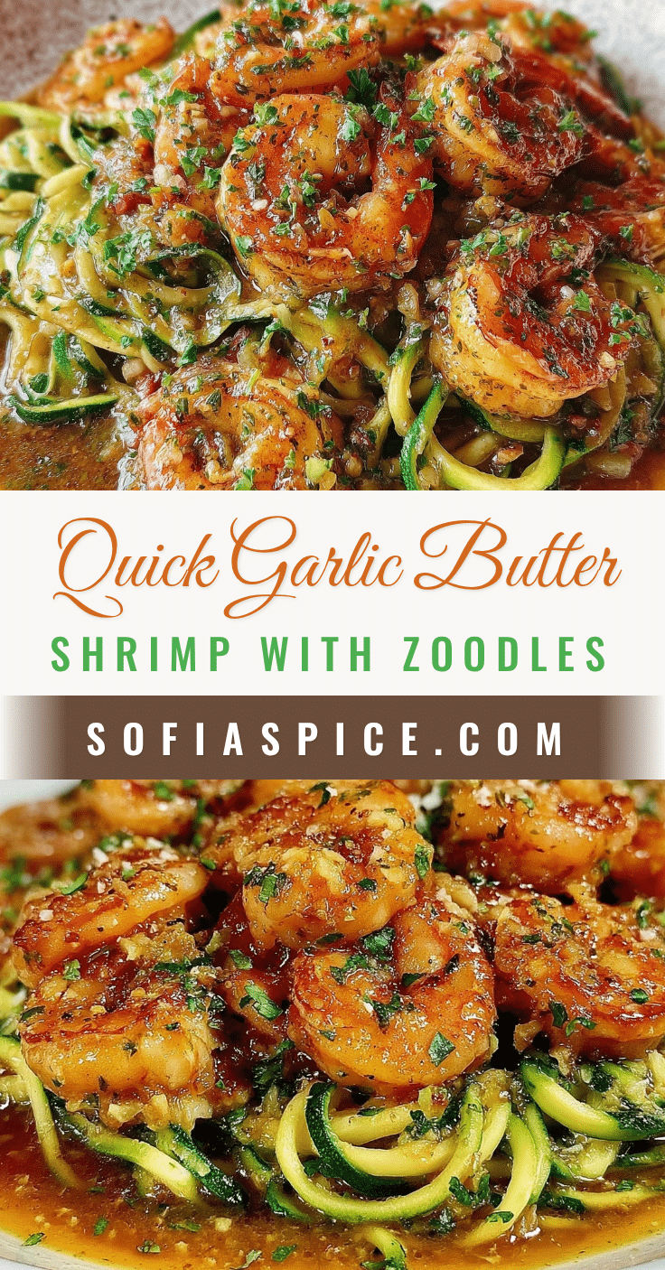 garlic butter shrimp with zucchini noodles recipe