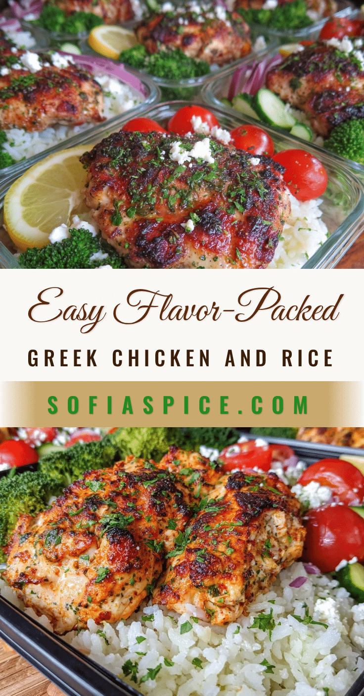 Greek Chicken and Rice Meal Prep recipe