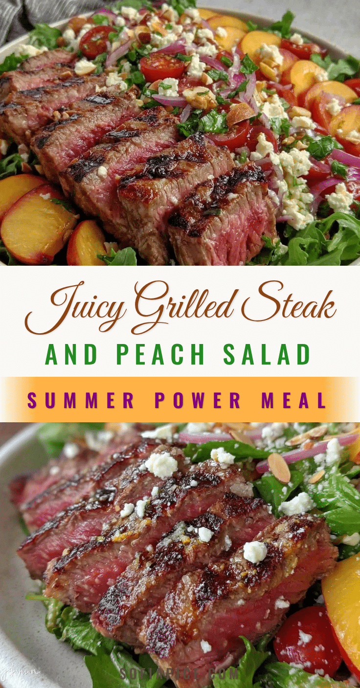 grilled steak and peach salad recipe