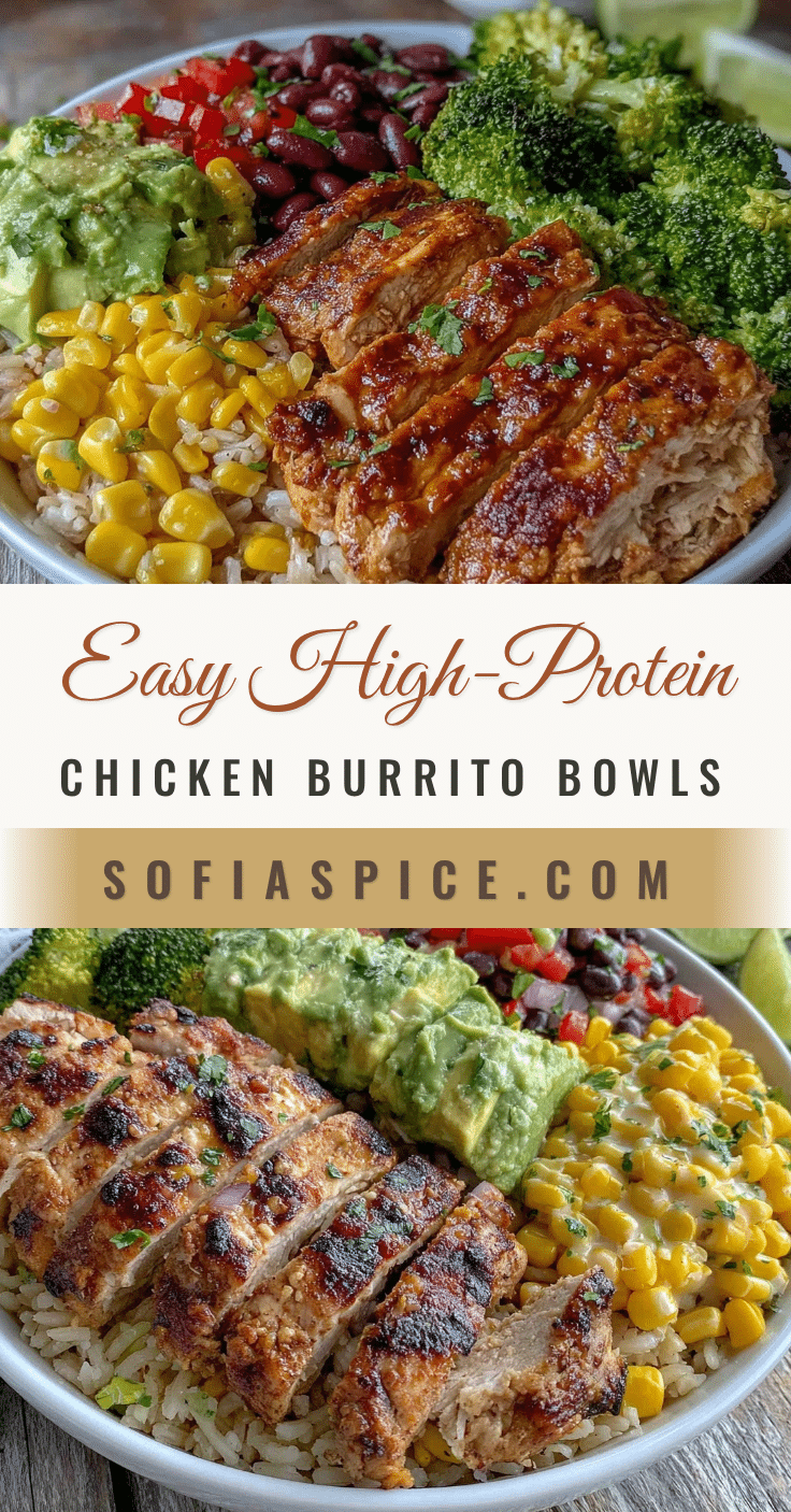 healthy high-protein chicken burrito bowl recipe