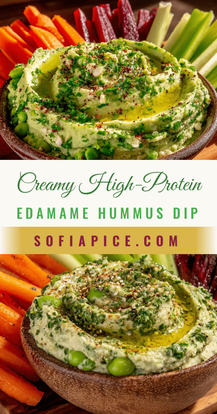 healthy high-protein edamame hummus recipe