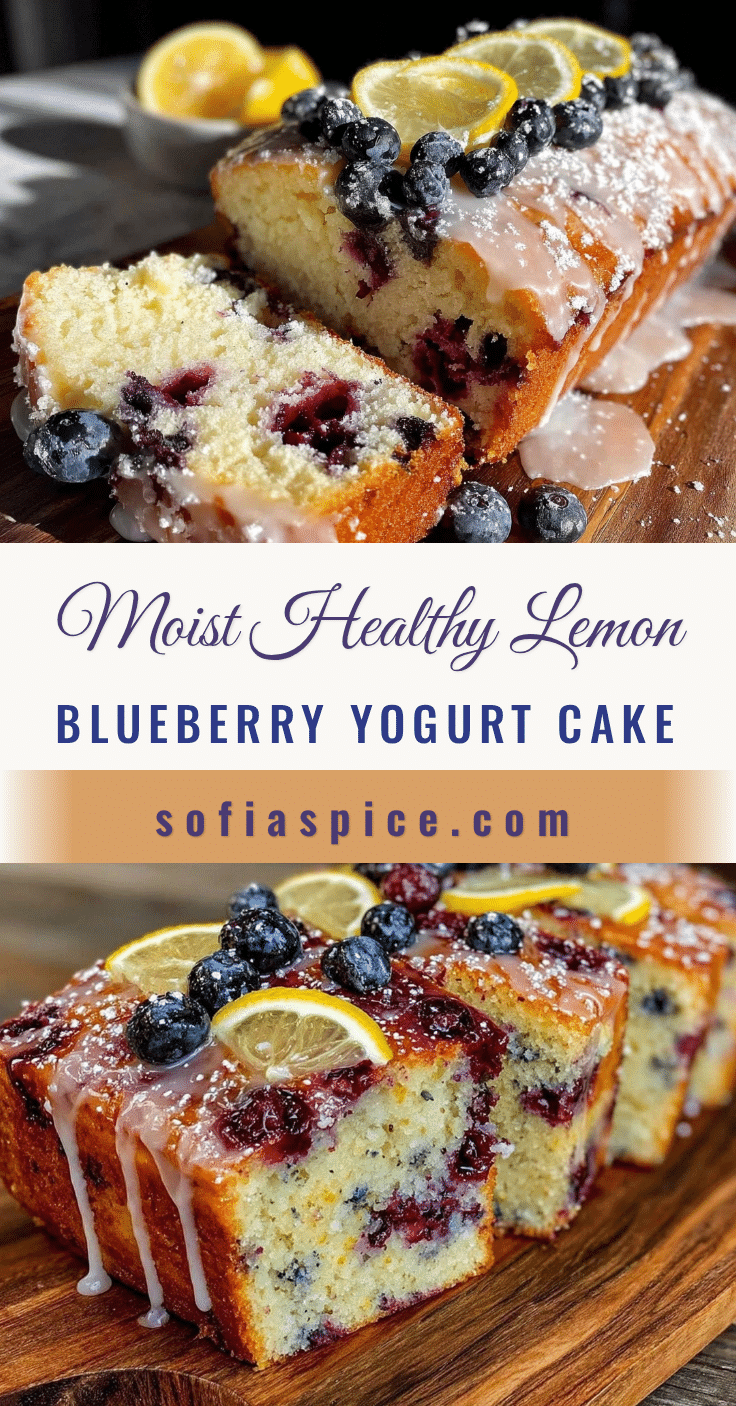 healthy lemon blueberry yogurt cake recipe