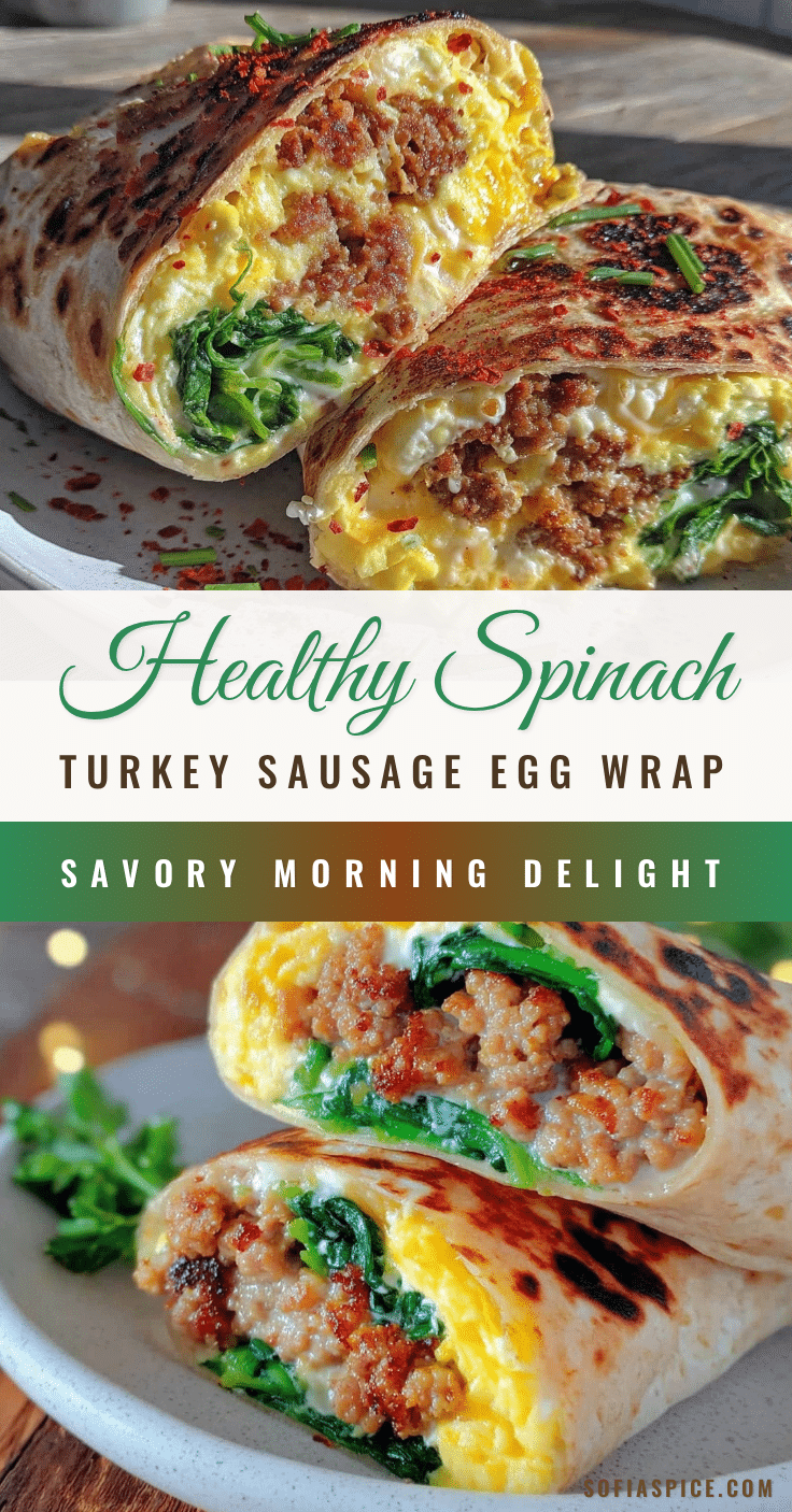 healthy spinach and turkey sausage egg white wrap recipe