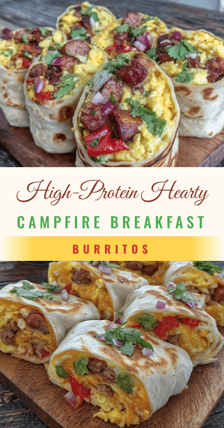 high-protein campfire breakfast burritos recipe