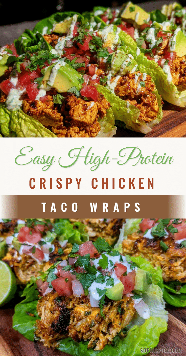 high protein chicken taco lettuce wraps recipe