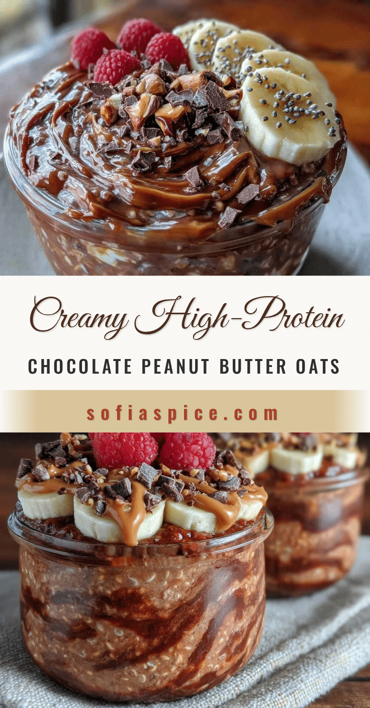 high-protein chocolate peanut butter overnight oats recipe