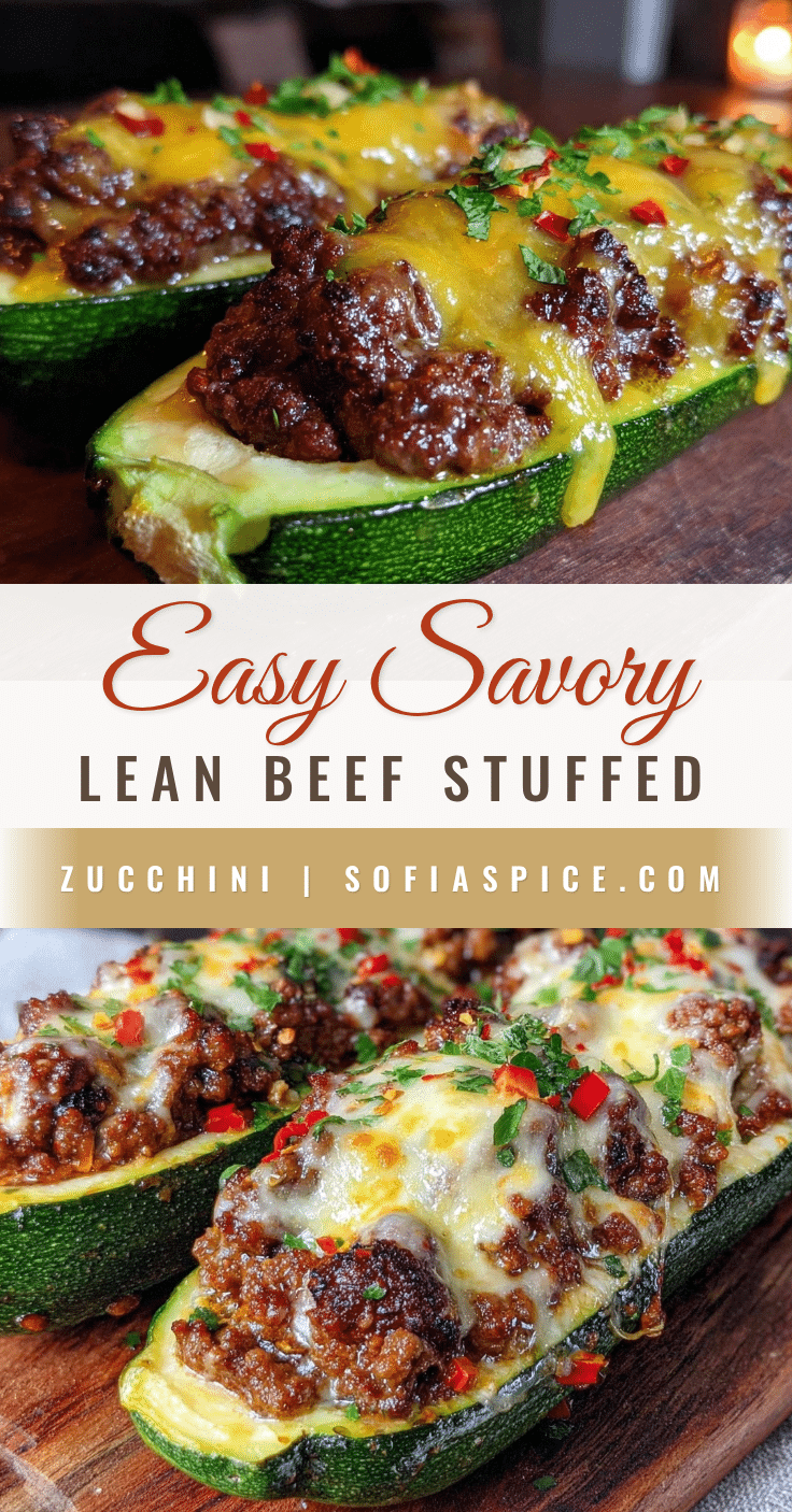 lean ground beef stuffed zucchini boats recipe