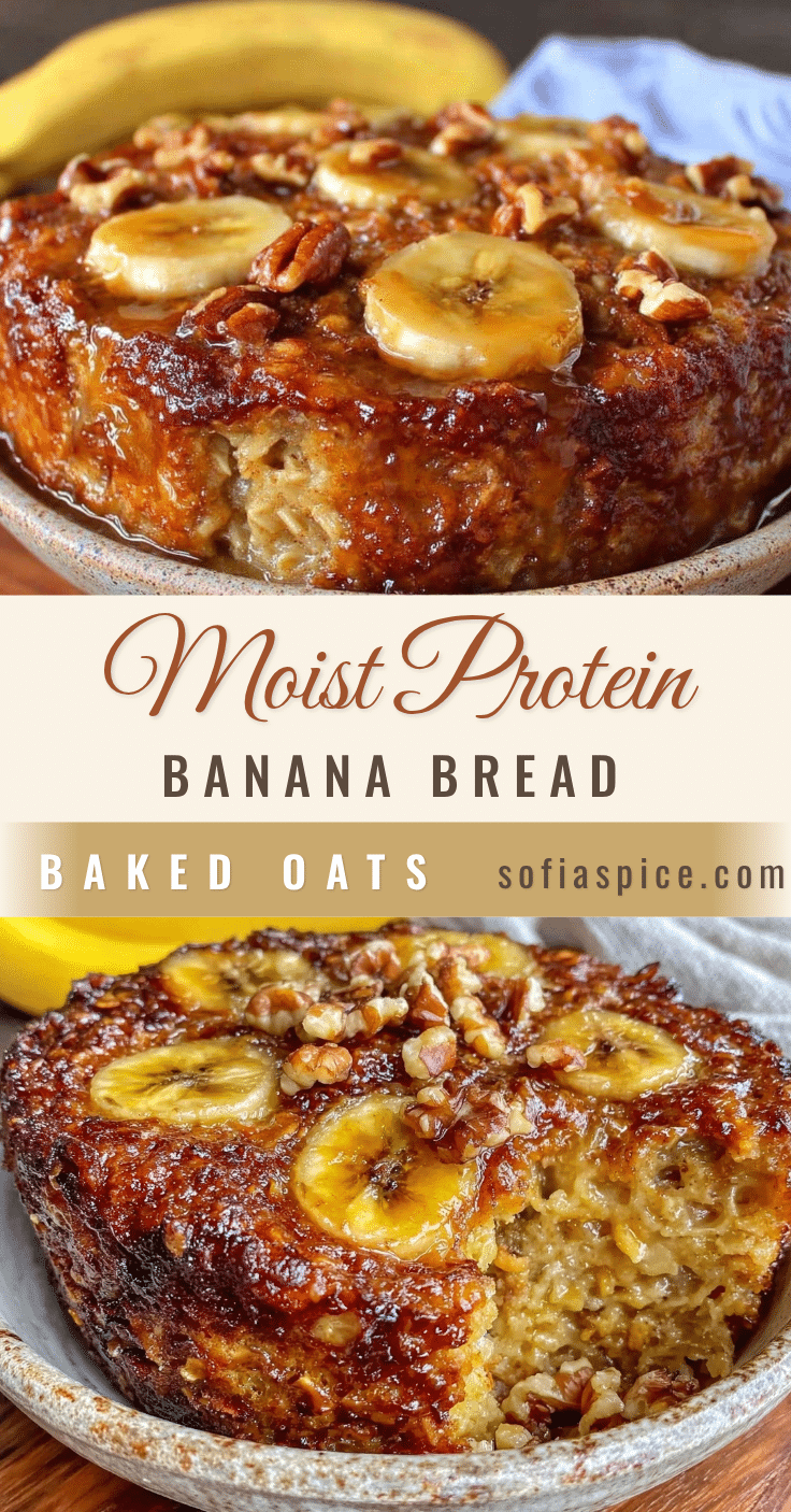 protein banana bread baked oats recipe