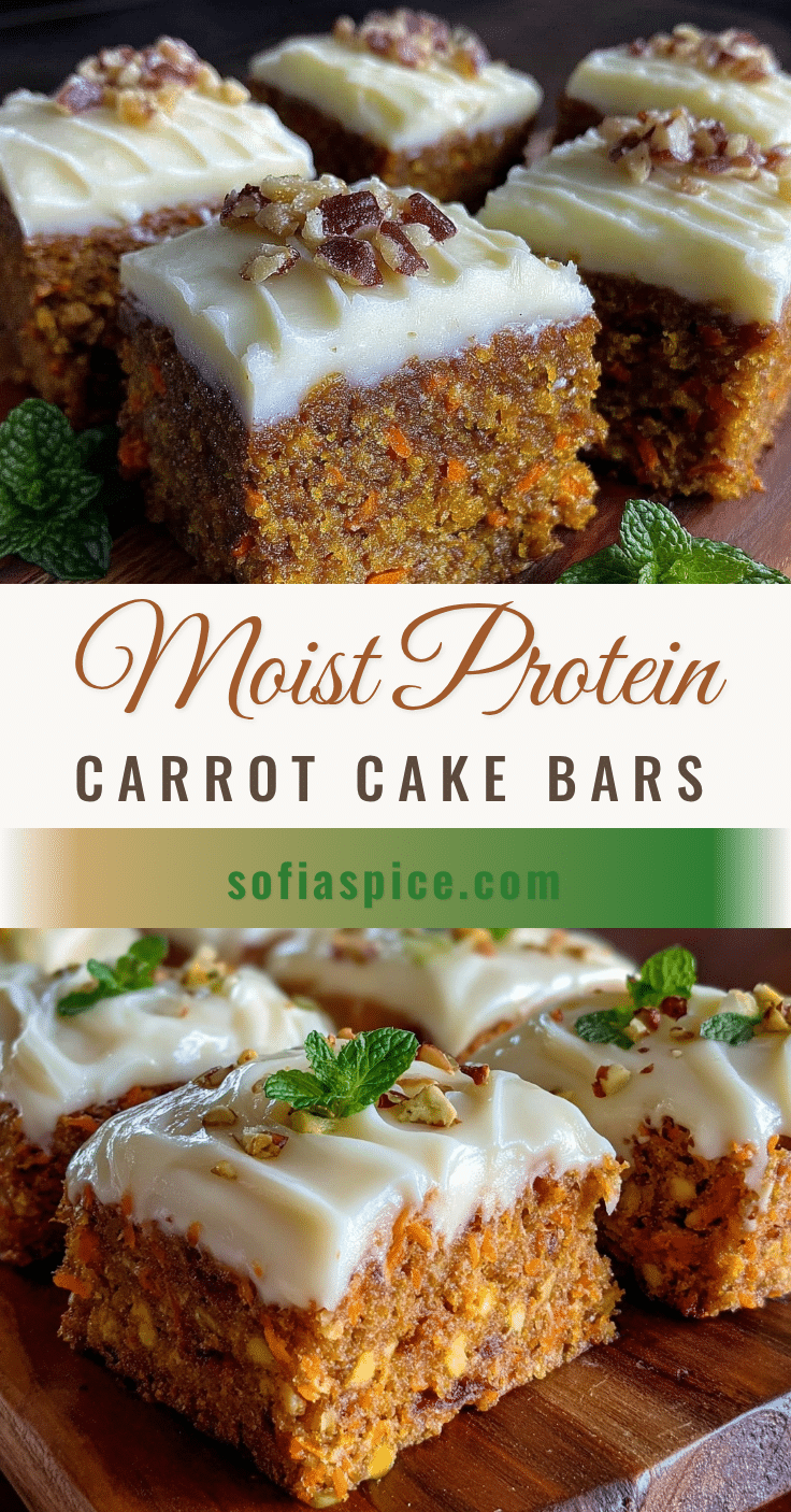 protein carrot cake bars recipe