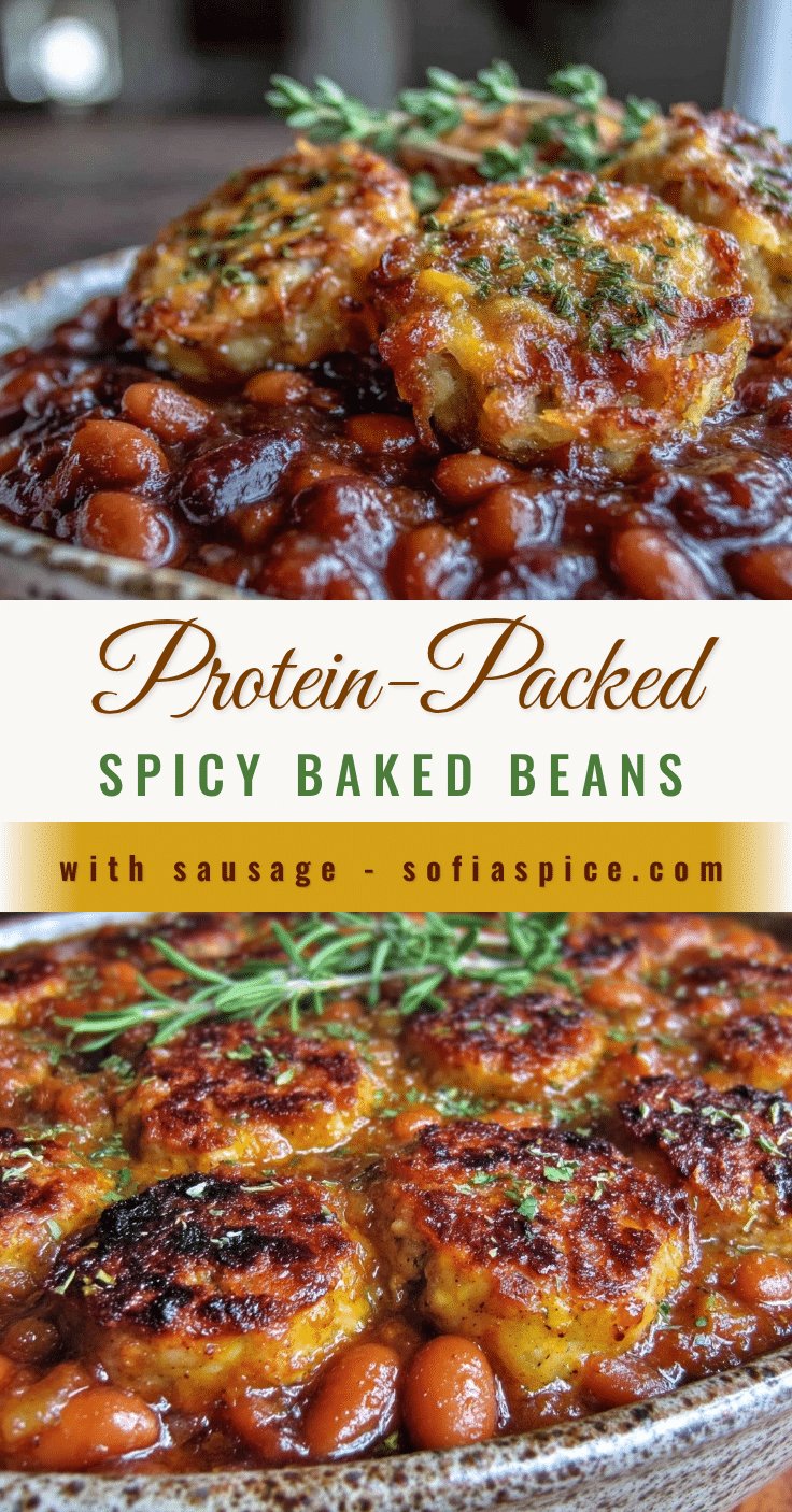 protein-packed baked beans with turkey sausage recipe