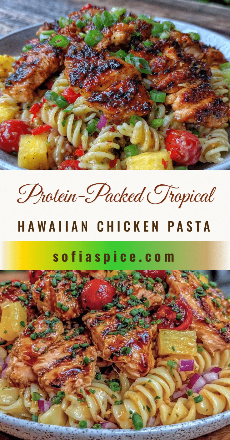 Protein-Packed Hawaiian Chicken Pasta Salad recipe