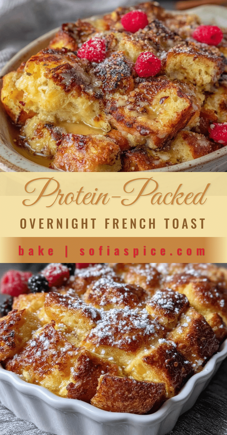Protein-Packed Overnight French Toast Bake recipe