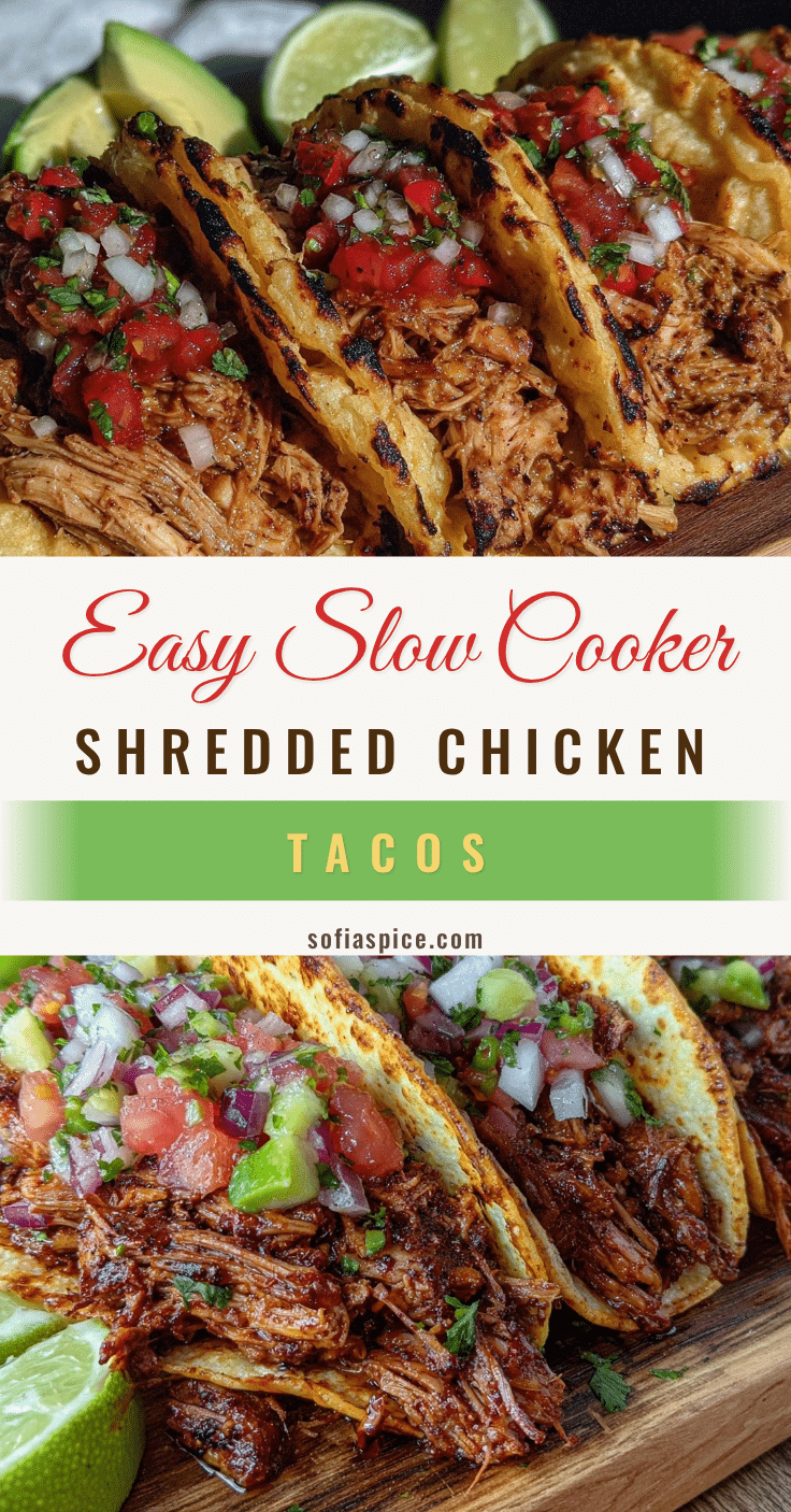 slow cooker shredded chicken tacos recipe