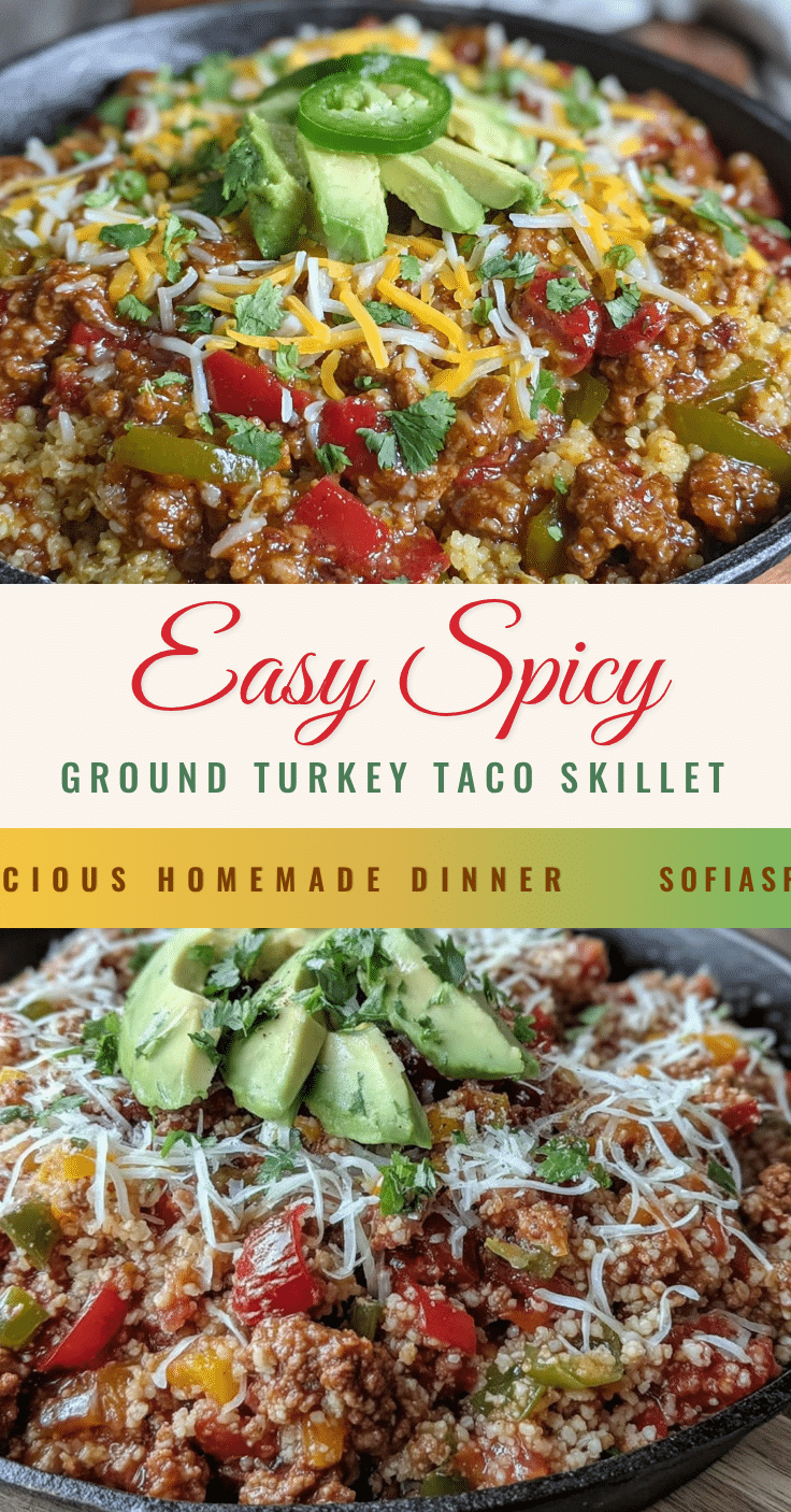 spicy ground turkey taco skillet recipe