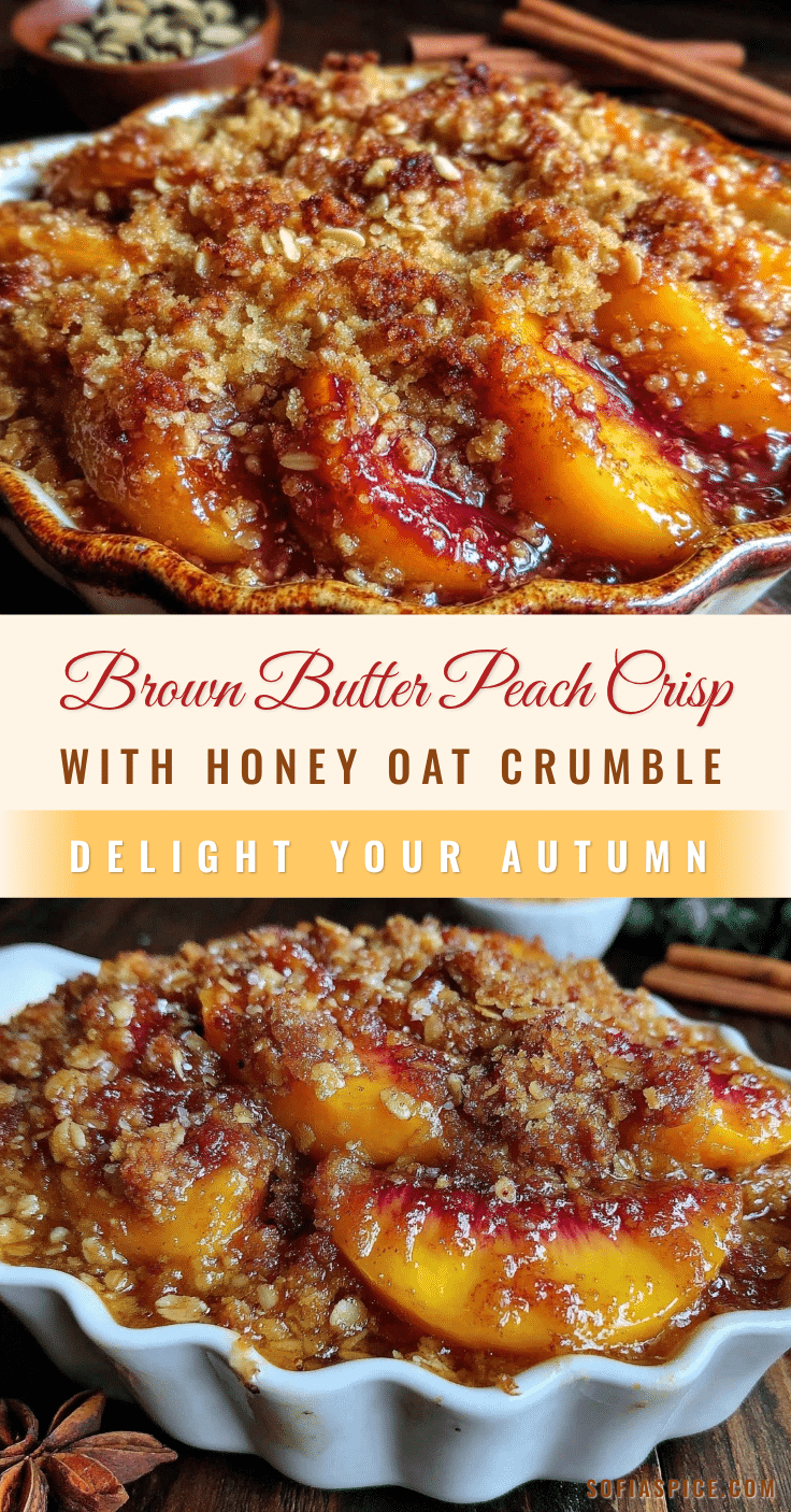brown butter peach crisp recipe