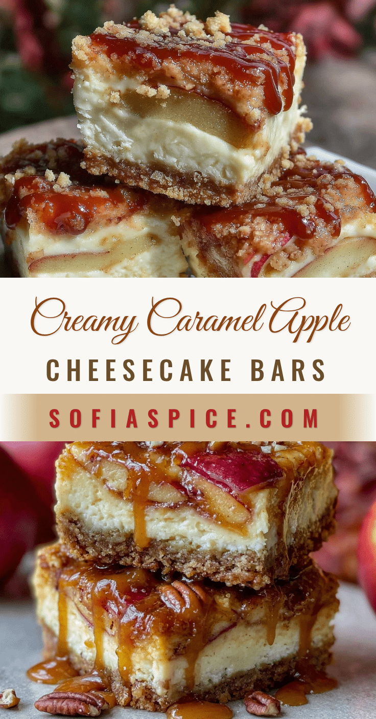 caramel apple cheesecake bars recipe