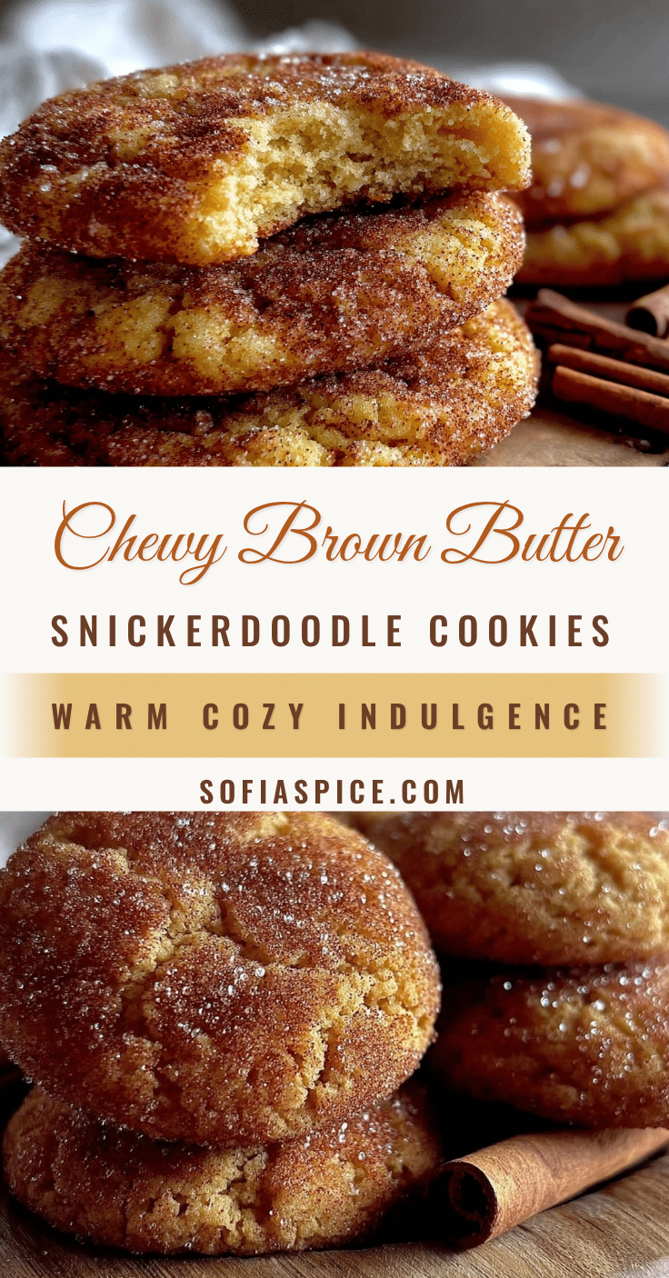 chewy brown butter snickerdoodle cookies recipe