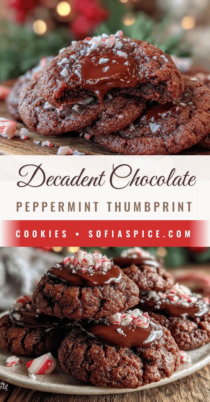 chocolate peppermint thumbprint cookies recipe