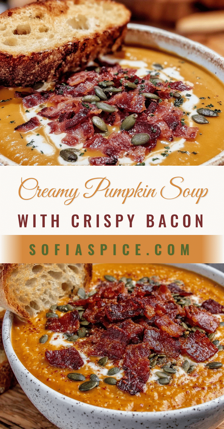 creamy pumpkin soup with bacon recipe