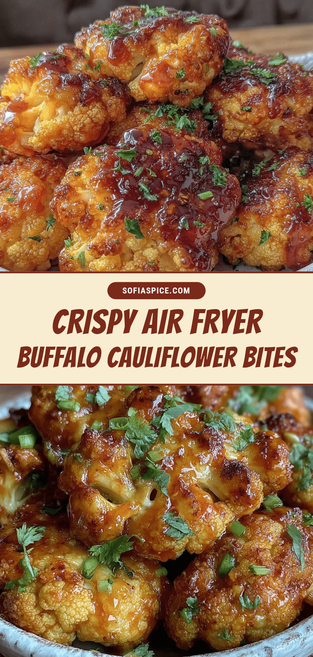 crispy air fryer buffalo cauliflower bites recipe