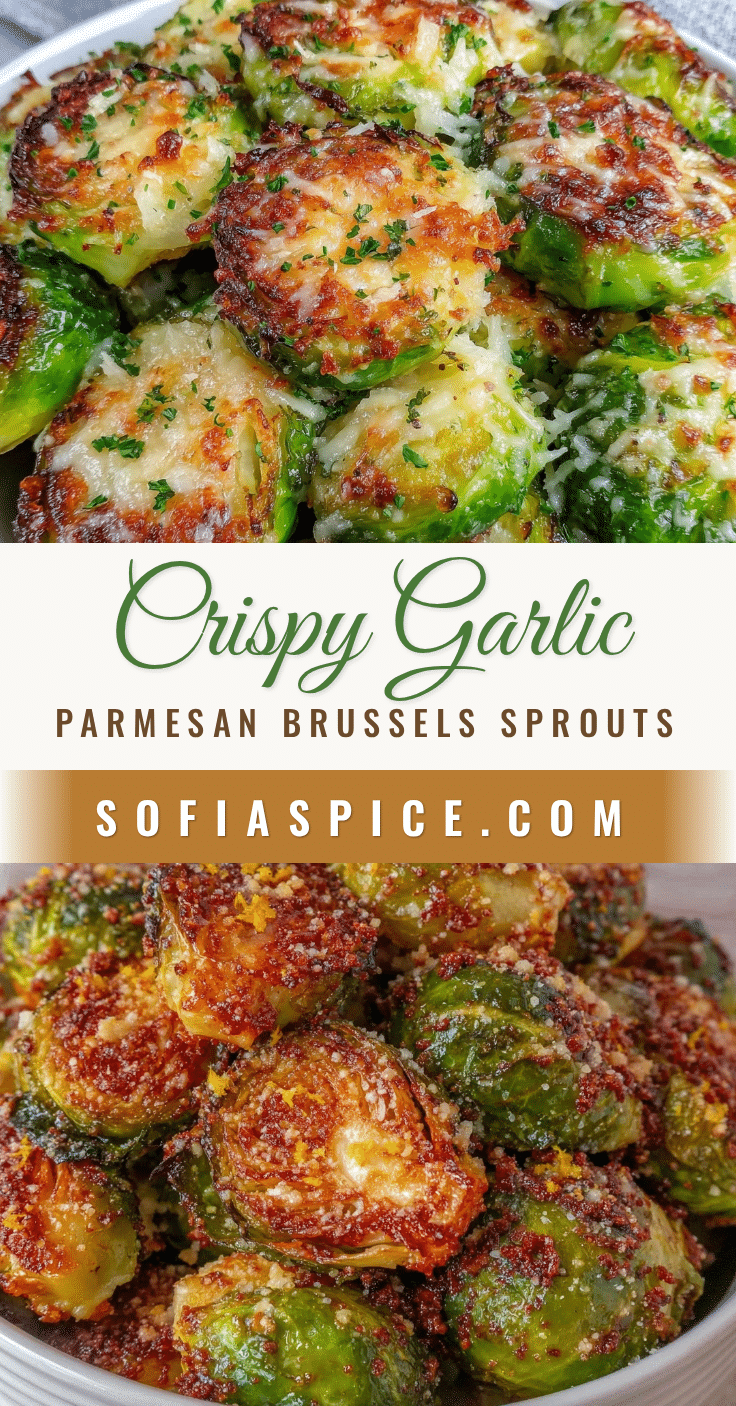 crispy air fryer garlic Parmesan Brussels sprouts recipe
