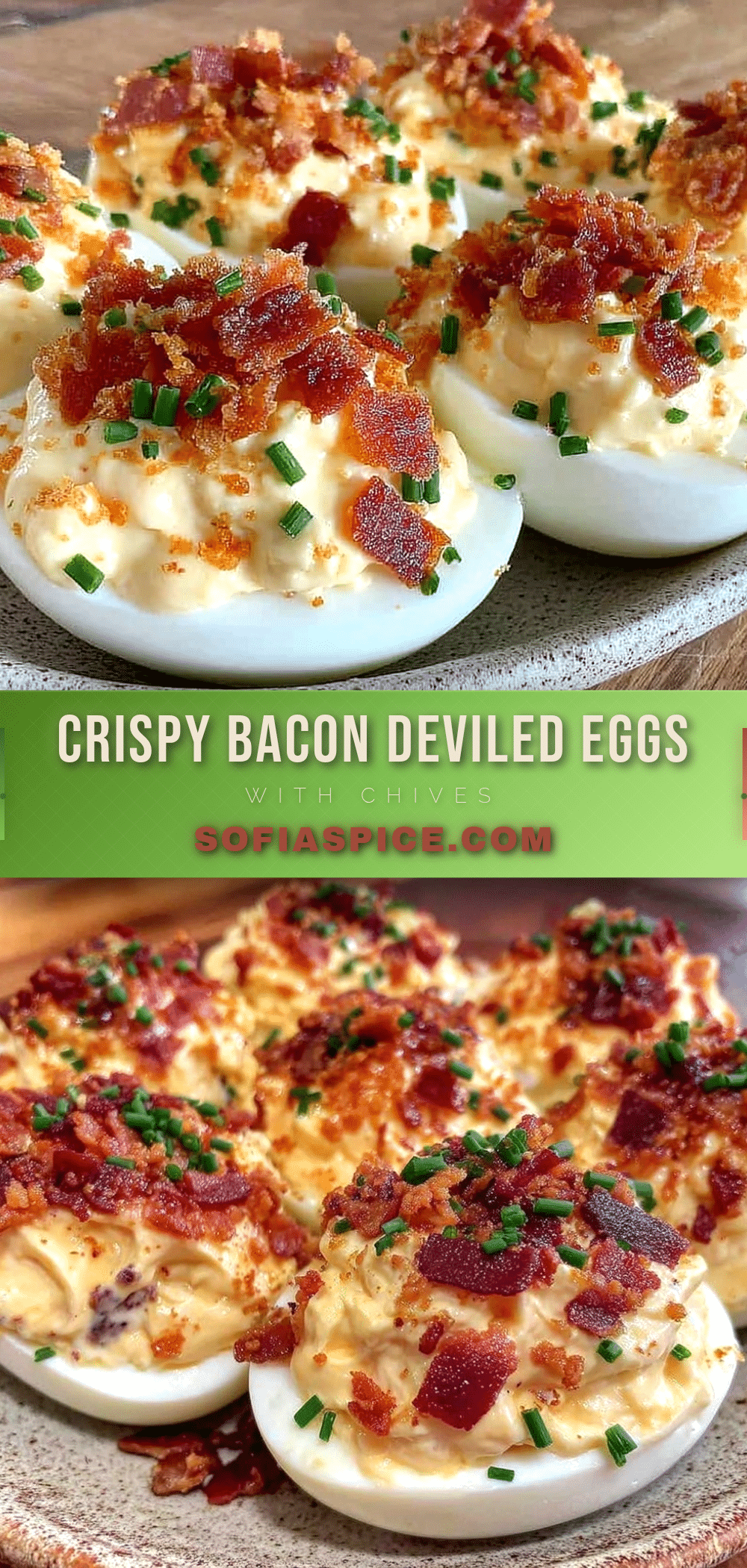crispy deviled eggs with bacon and fresh chives recipe