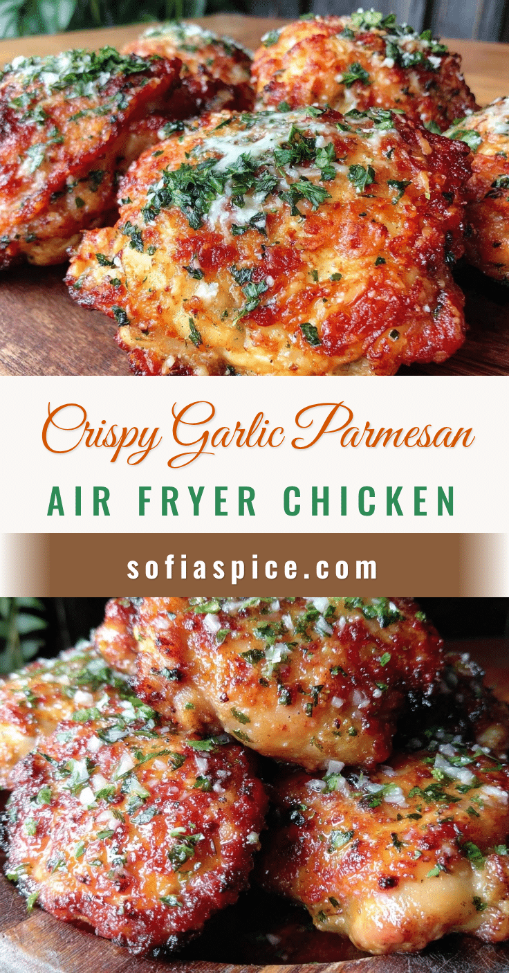 crispy garlic parmesan chicken thighs air fryer recipe recipe
