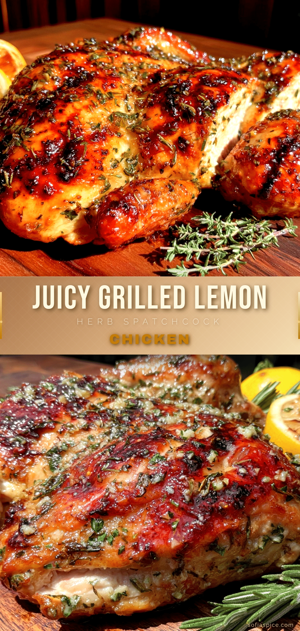 crispy grilled lemon herb spatchcock chicken recipe