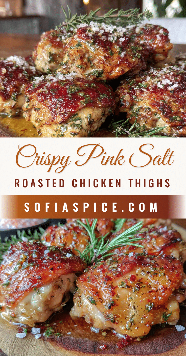 crispy pink salt roasted chicken thighs recipe