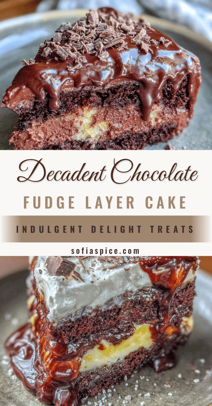 decadent chocolate fudge layer cake recipe