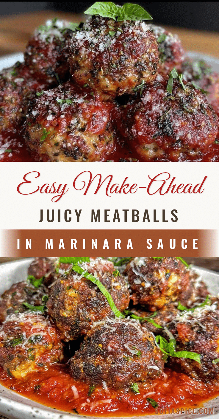 easy make-ahead meatballs in marinara recipe