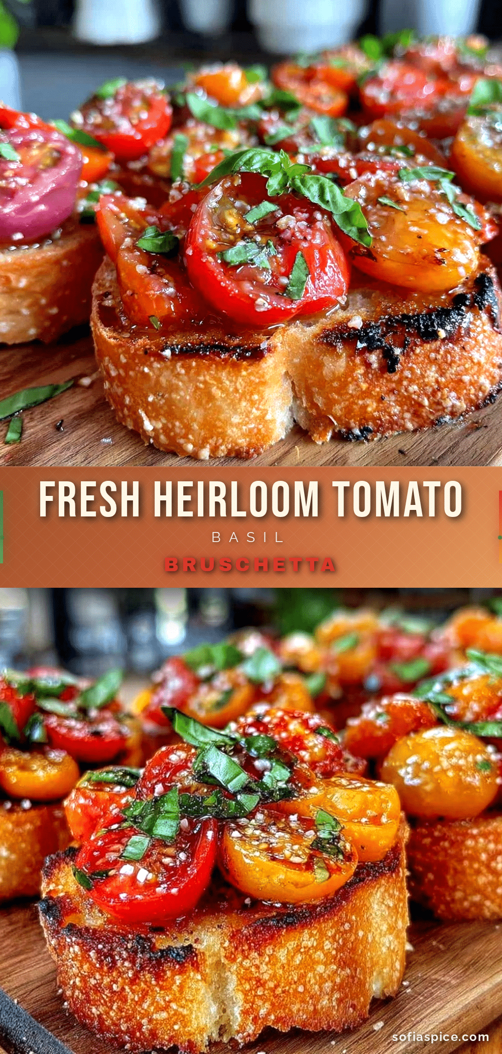 fresh bruschetta with heirloom tomatoes and basil recipe