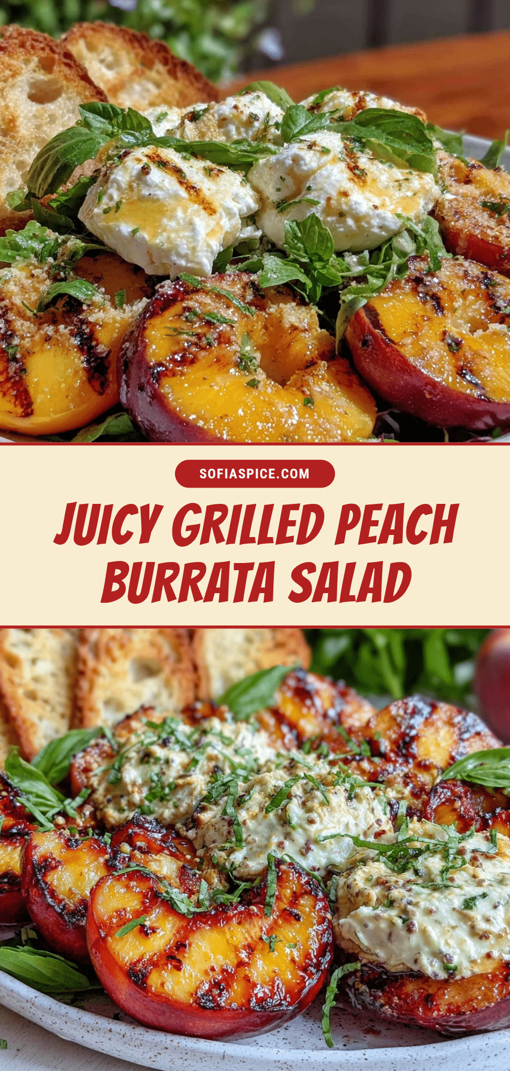 fresh grilled peach burrata salad recipe