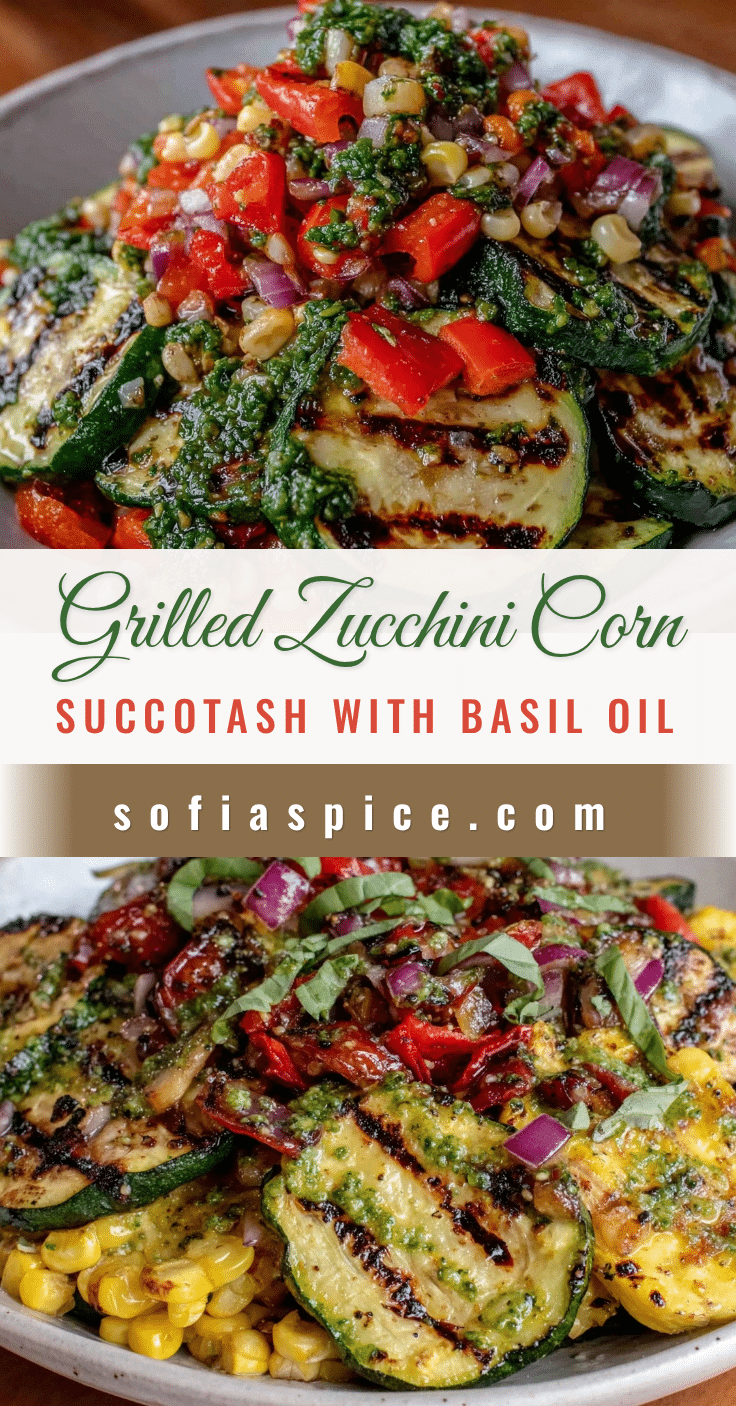 fresh grilled zucchini and corn succotash recipe