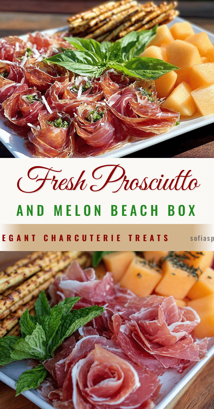 Fresh Prosciutto and Melon Beach Charcuterie Box for One recipe