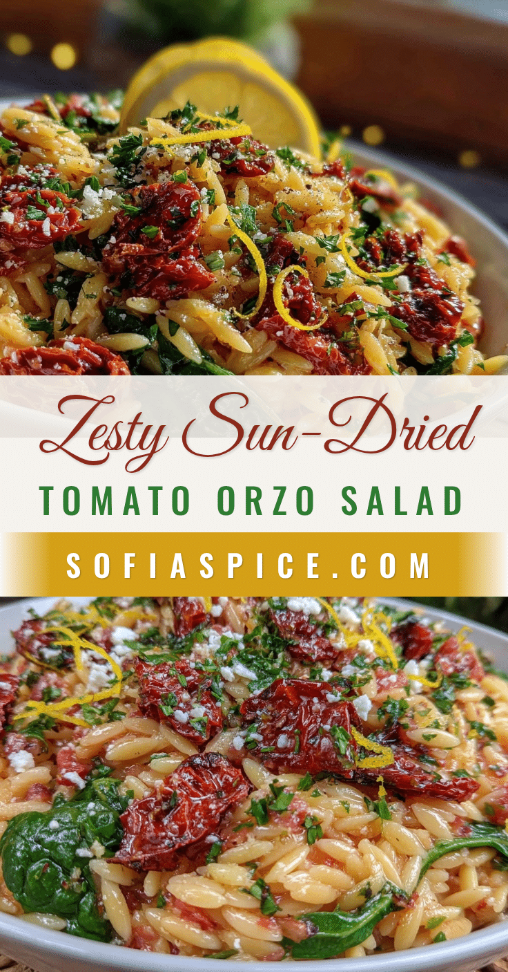 fresh sun-dried tomato orzo salad recipe