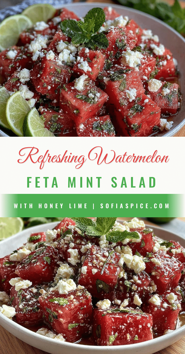 fresh watermelon feta mint salad recipe