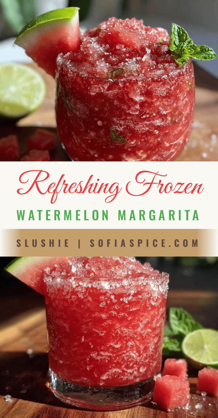 frozen watermelon margarita slushie recipe