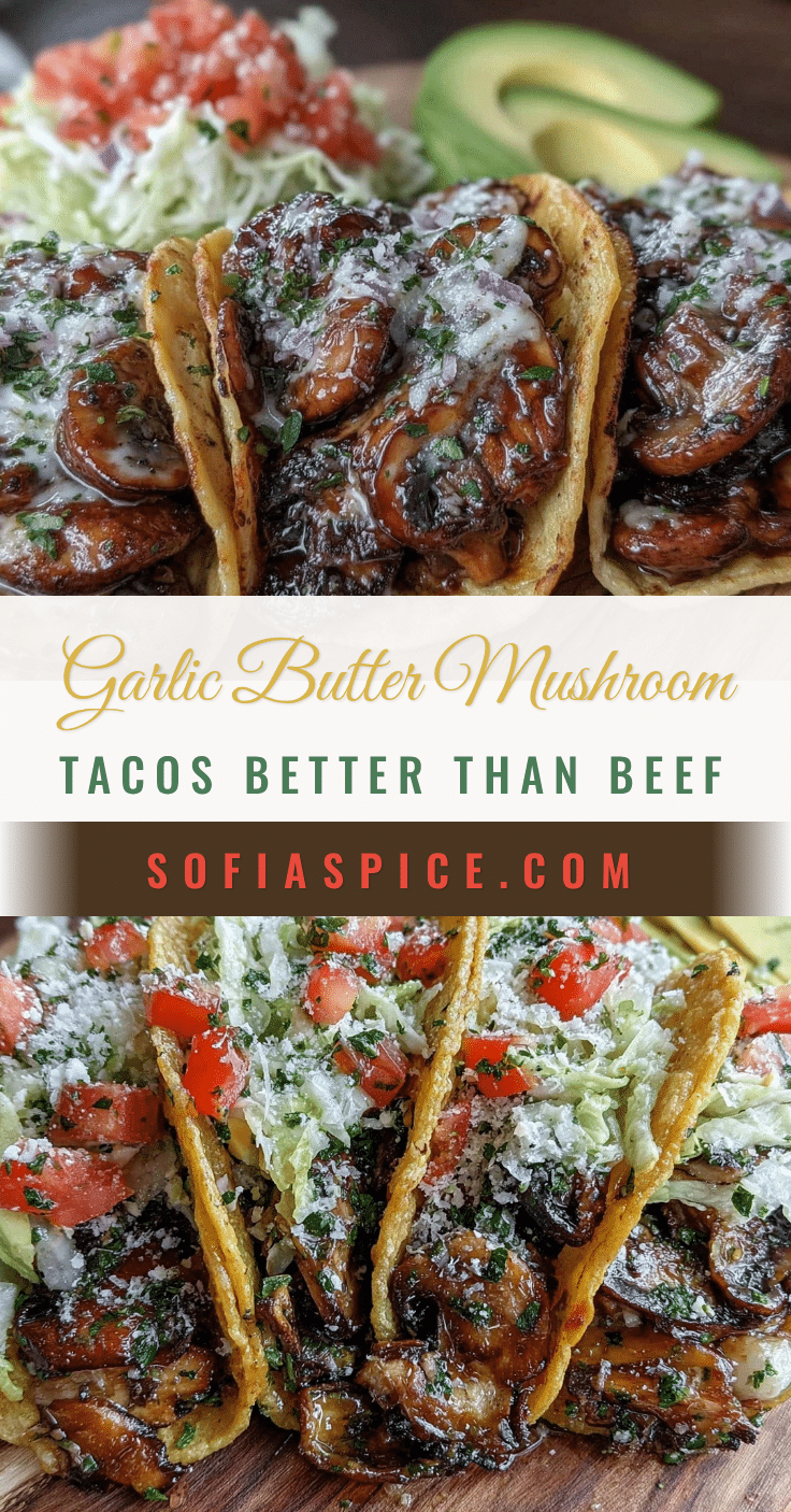 garlic butter mushroom tacos recipe
