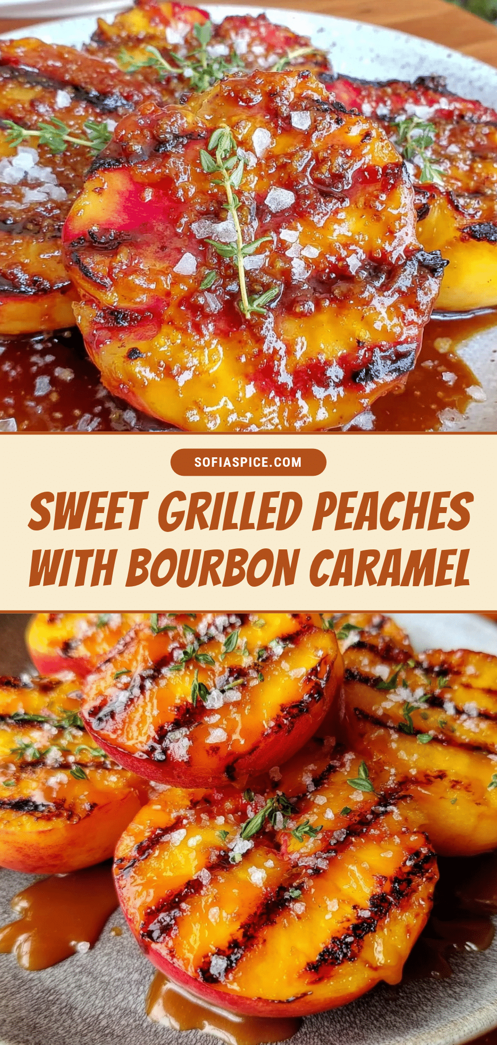 grilled peaches bourbon caramel sauce recipe