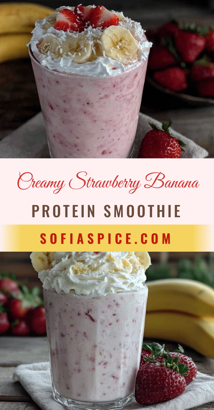 healthy strawberry banana protein smoothie recipe