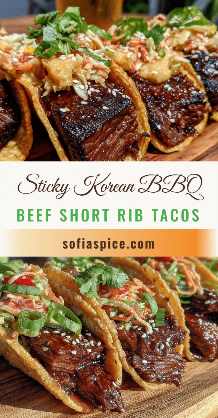 Korean BBQ beef short rib tacos recipe