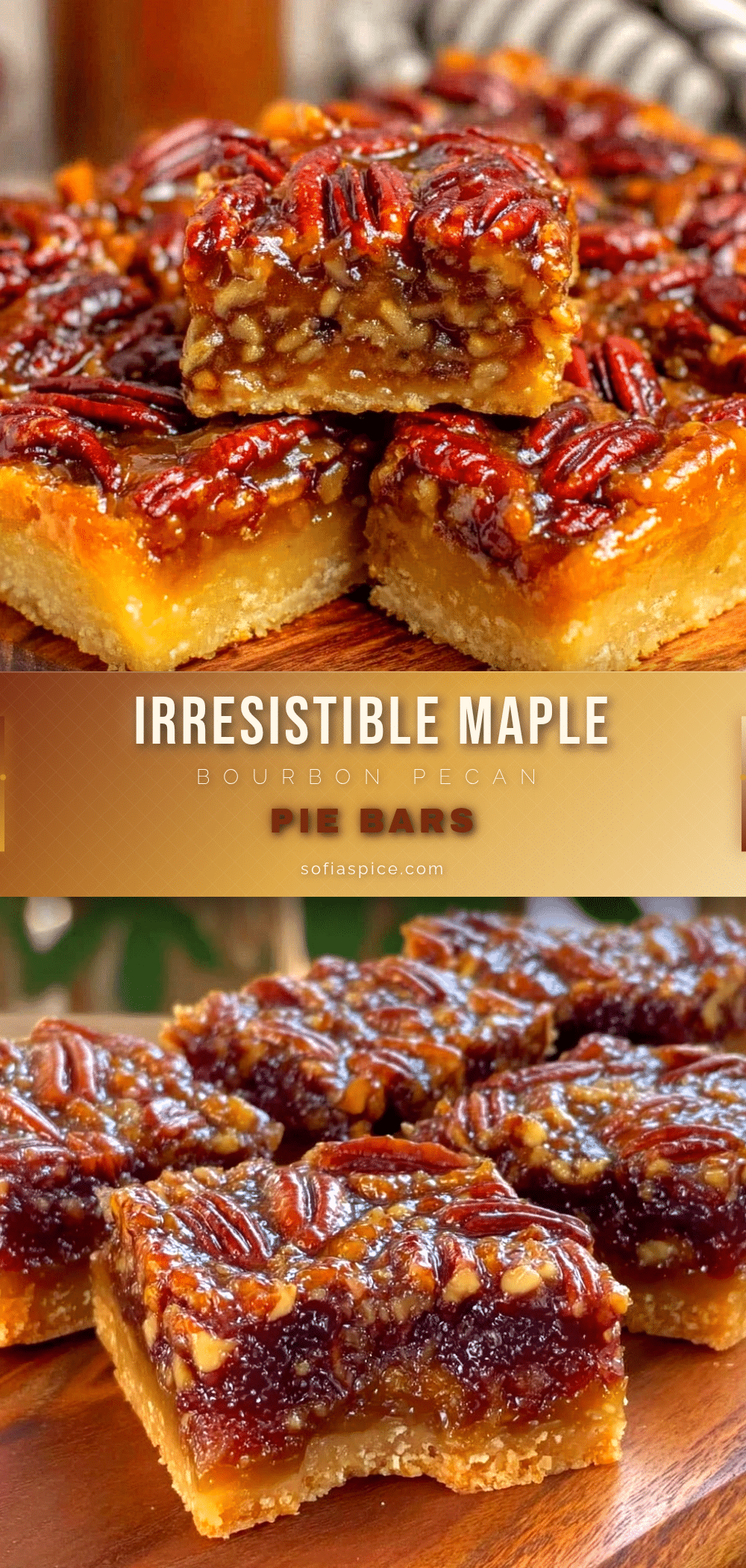maple bourbon pecan pie bars recipe