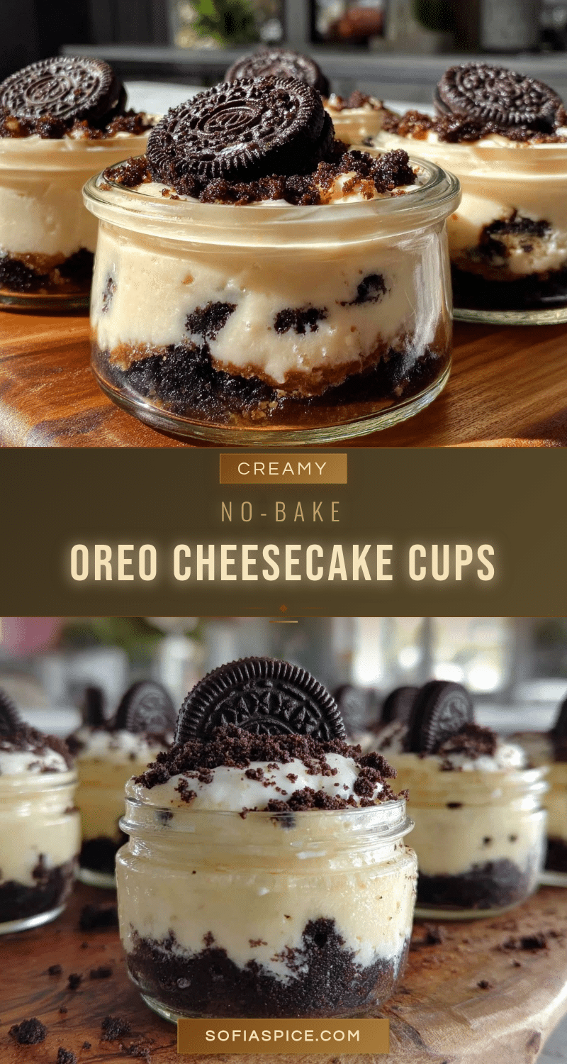 no-bake Oreo cheesecake cups recipe