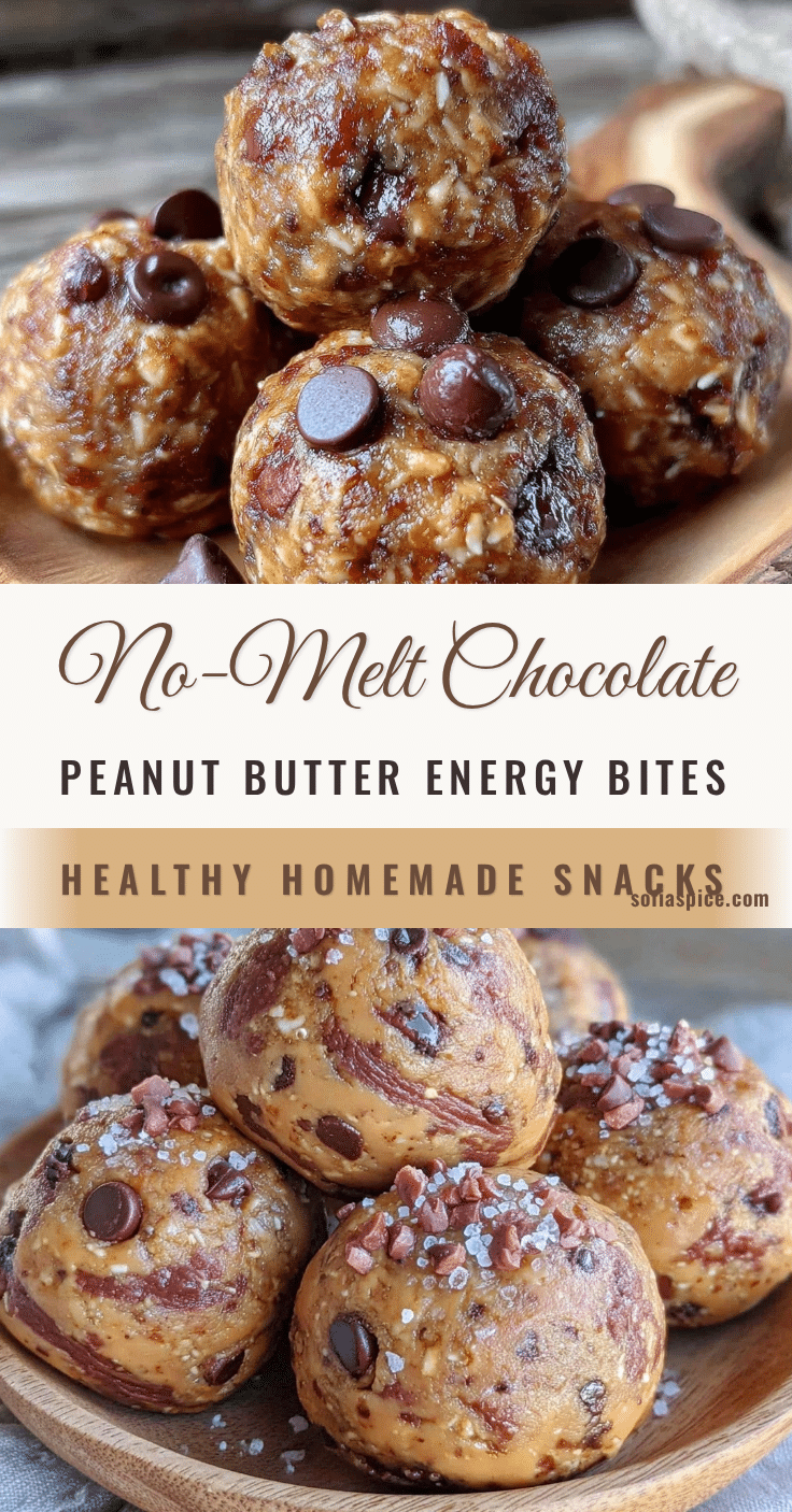 no-melt chocolate peanut butter energy bites recipe