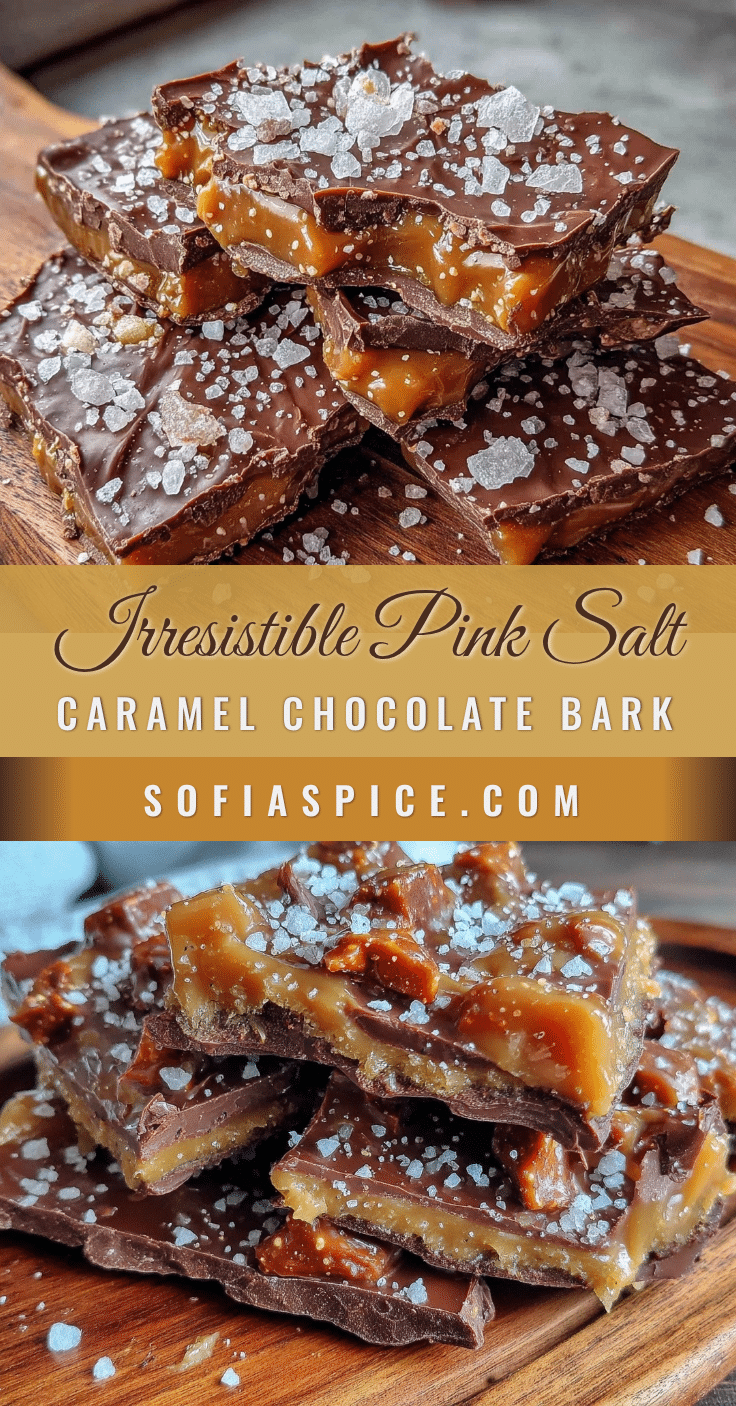 pink Himalayan salt caramel dark chocolate bark recipe